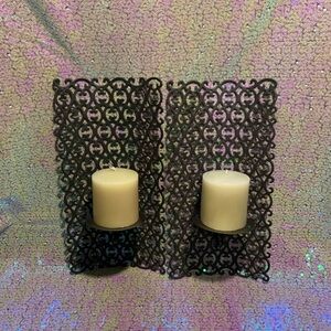 Elegant Black Candle Sconces